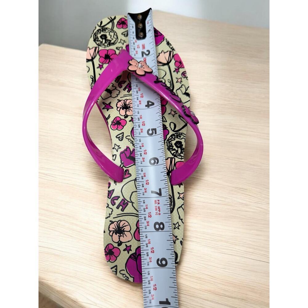 Y2K Coach Q1516 Camela Poppy Floral Thong Sandal Size 6B - Picture 11 of 13